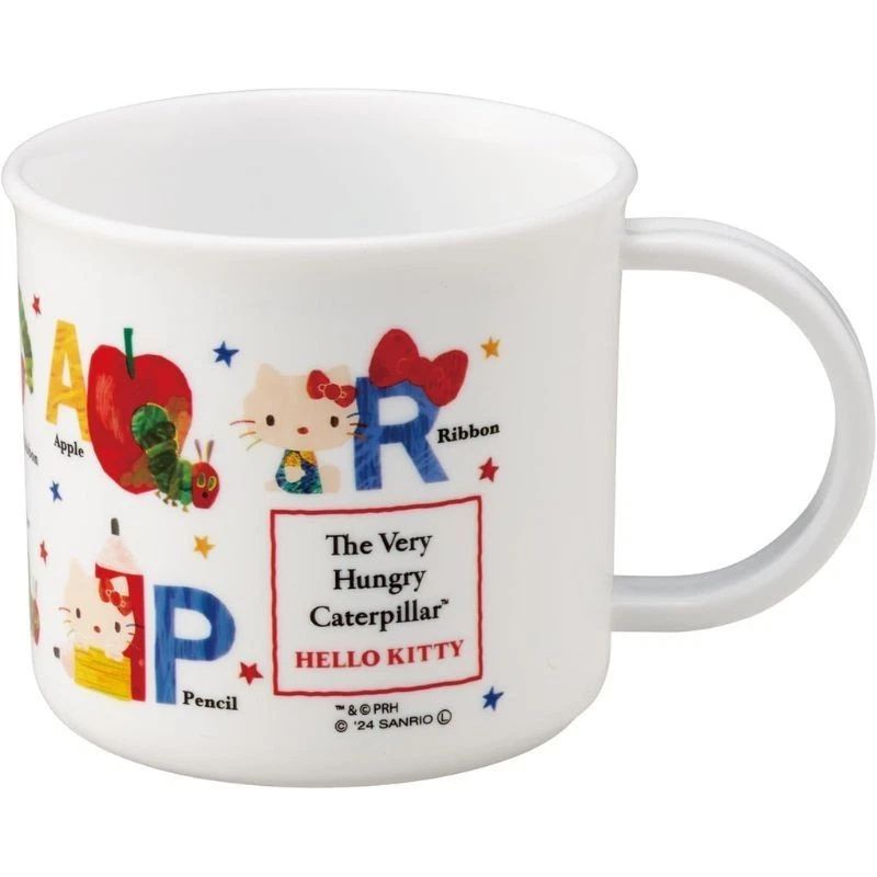 Skater Sanrio Hello Kitty x Very Hungry Caterpillar Plastic Cup Japan OFFICIAL