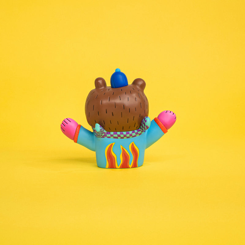 Kenelephant Sunday Bear Pink Car Figure JAPAN OFFICIAL