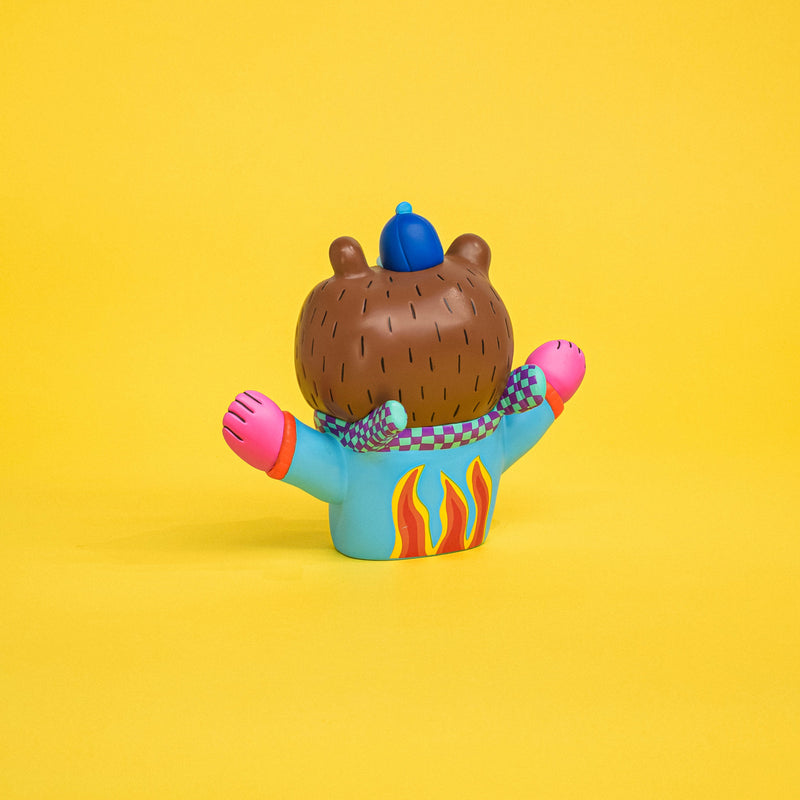 Kenelephant Sunday Bear Pink Car Figure JAPAN OFFICIAL