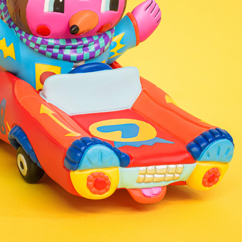 Kenelephant Sunday Bear Pink Car Figure JAPAN OFFICIAL