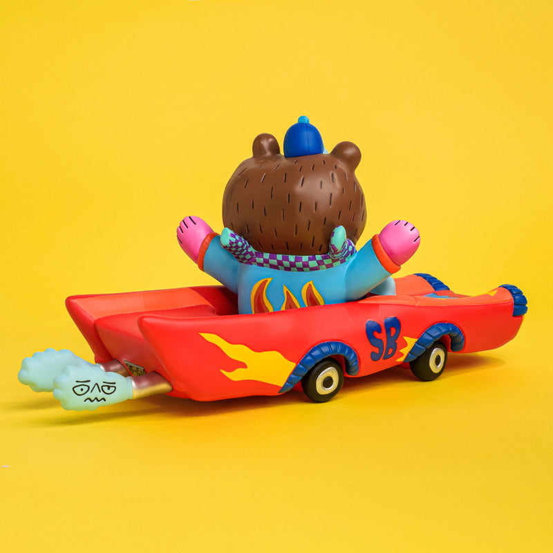 Kenelephant Sunday Bear Pink Car Figure JAPAN OFFICIAL