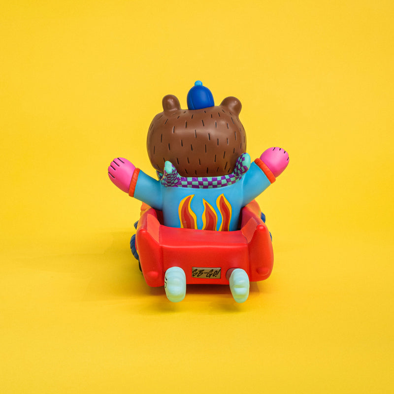 Kenelephant Sunday Bear Pink Car Figure JAPAN OFFICIAL