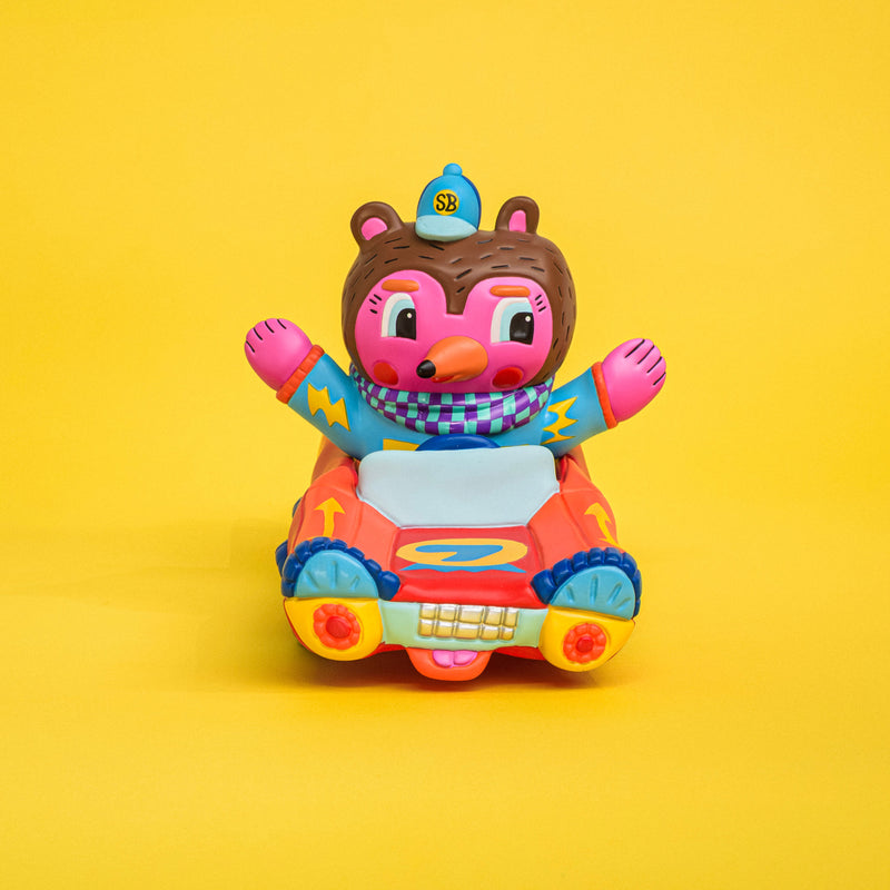 Kenelephant Sunday Bear Red Car Figure JAPAN OFFICIAL