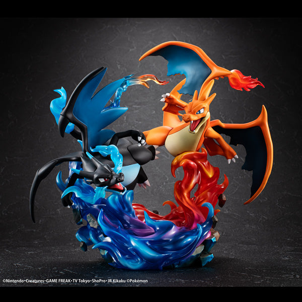 MegaHouse G.E.M. EX Series Pokemon Mega Charizard X & Mega Charizard Y Figure