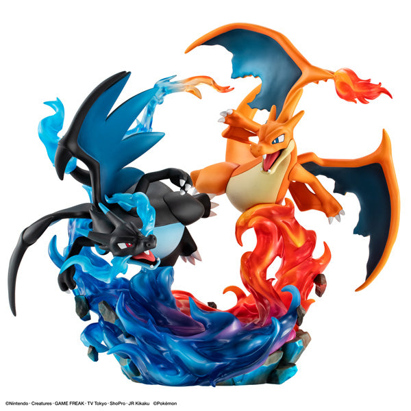 MegaHouse G.E.M. EX Series Pokemon Mega Charizard X & Mega Charizard Y Figure