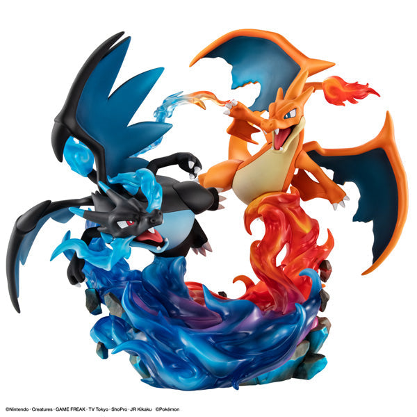 MegaHouse G.E.M. EX Series Pokemon Mega Charizard X & Mega Charizard Y Figure