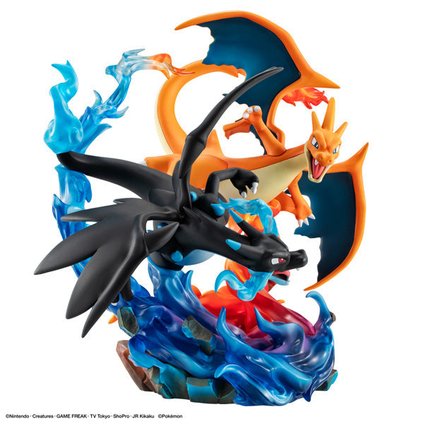 MegaHouse G.E.M. EX Series Pokemon Mega Charizard X & Mega Charizard Y Figure