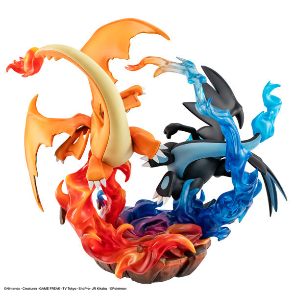 MegaHouse G.E.M. EX Series Pokemon Mega Charizard X & Mega Charizard Y Figure
