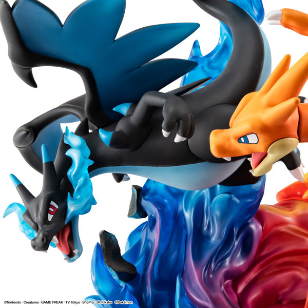 MegaHouse G.E.M. EX Series Pokemon Mega Charizard X & Mega Charizard Y Figure