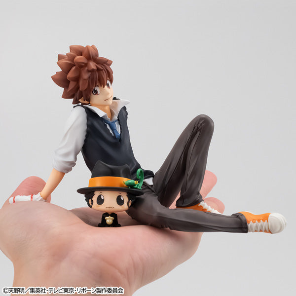 MegaHouse G.E.M. Series Reborn! Tsuna Kun & Reborn Palm Size Figure JAPAN