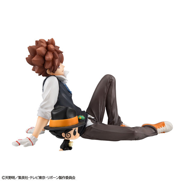 MegaHouse G.E.M. Series Reborn! Tsuna Kun & Reborn Palm Size Figure JAPAN