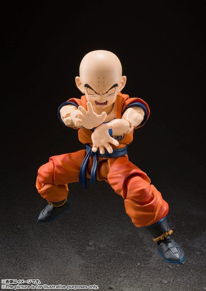 BANDAI S.H.Figuarts Dragon Ball Z Krillin Strongest Earthling Man Action Figure