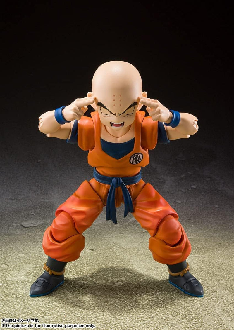 BANDAI S.H.Figuarts Dragon Ball Z Krillin Strongest Earthling Man Action Figure