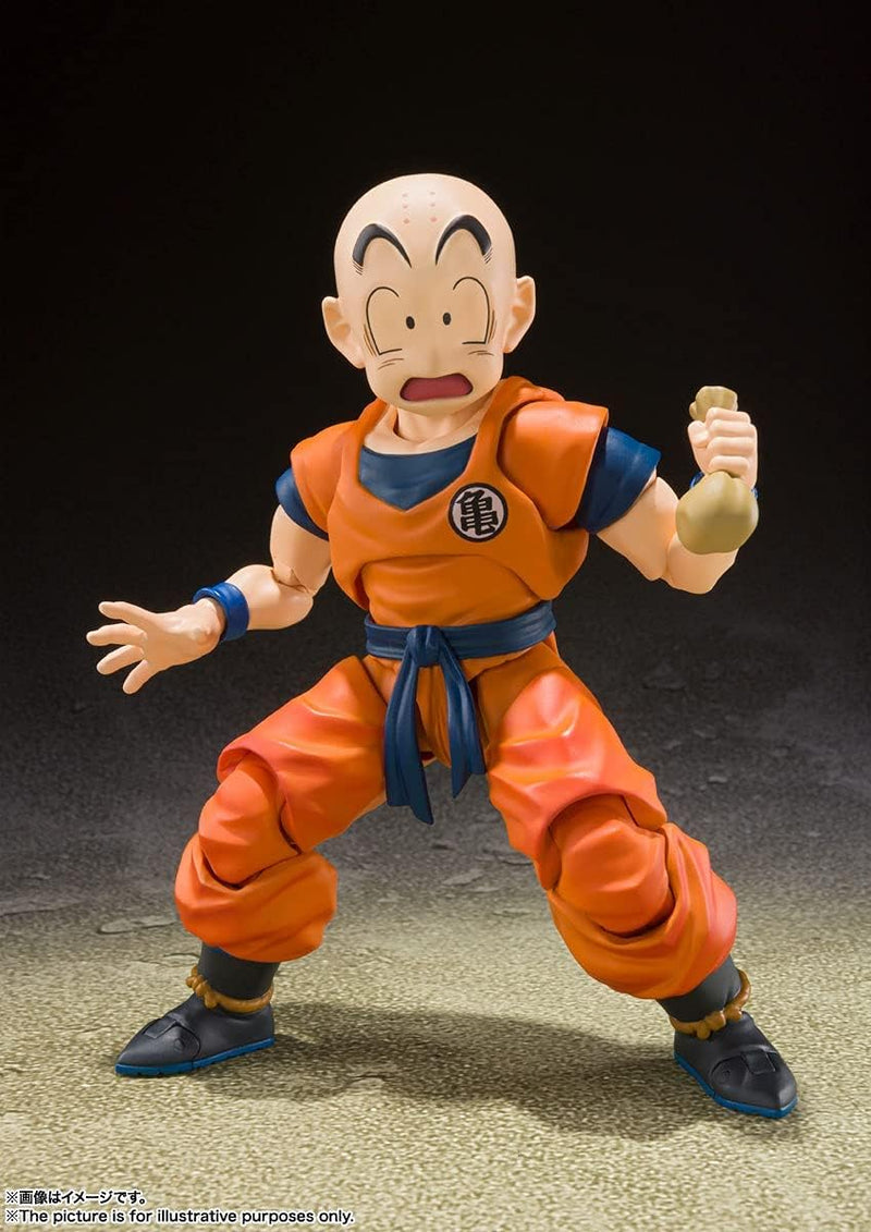 BANDAI S.H.Figuarts Dragon Ball Z Krillin Strongest Earthling Man Action Figure