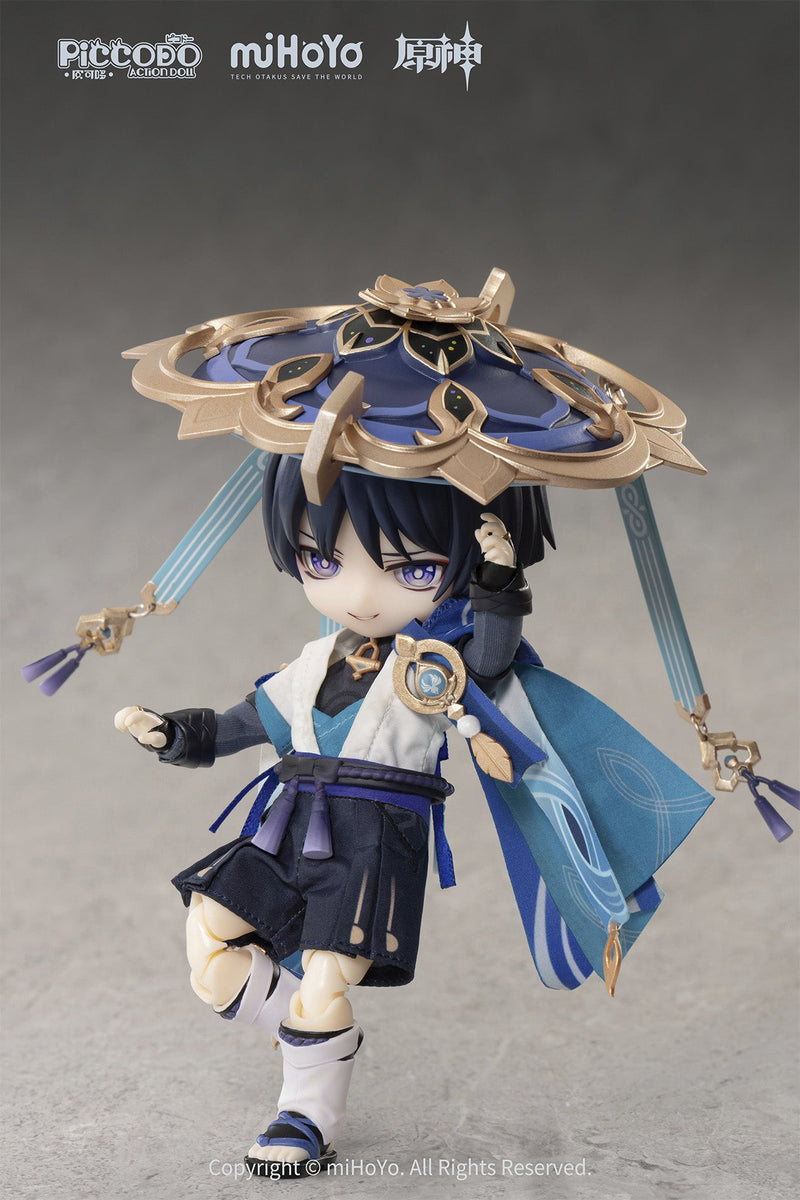 GENESIS PICCODO Action Doll x Genshin Impact Wanderer Chibi Doll JAPAN OFFICIAL