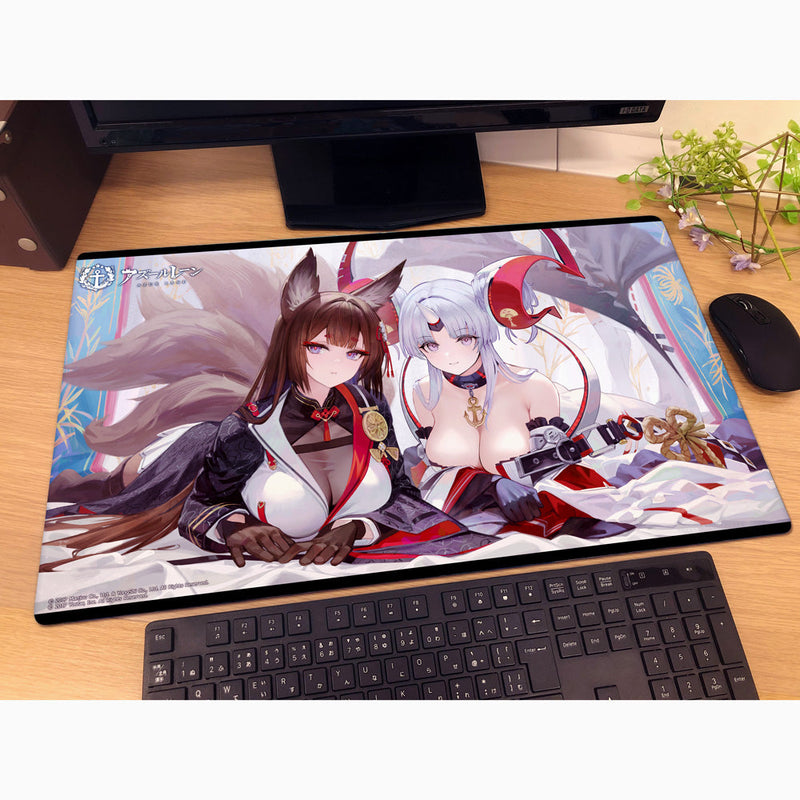 Curtain Damashii Azur Lane Amagi CV & Watarase Rubber Mat JAPAN OFFICIAL