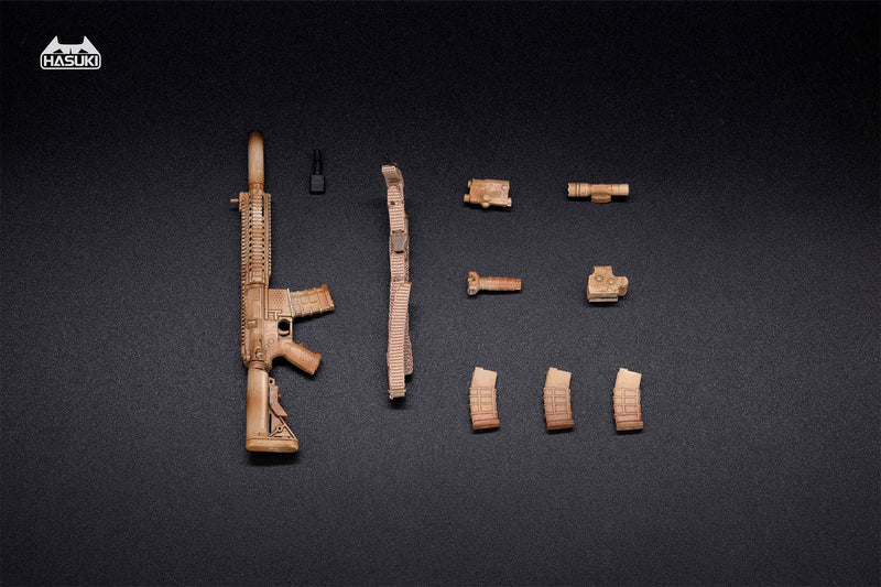 HASUKI WM-04C Assault Rifle Set Desert Camouflage 1/12 Action Figure Option Part