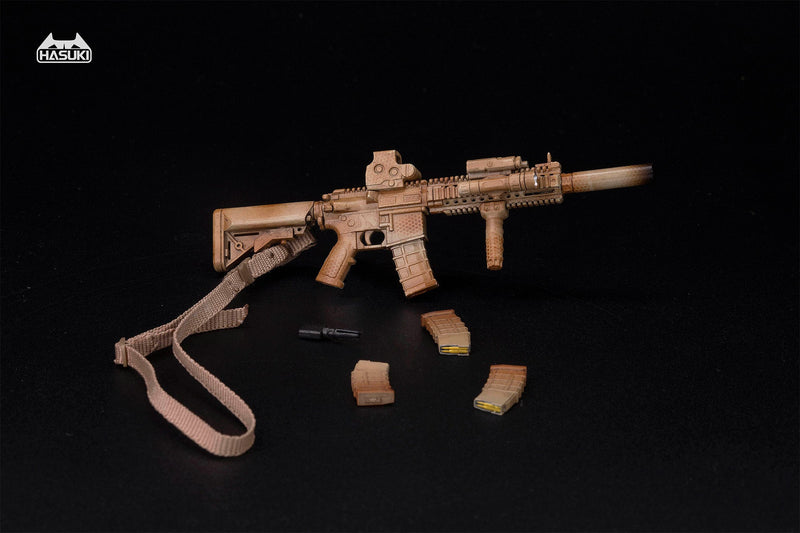 HASUKI WM-04C Assault Rifle Set Desert Camouflage 1/12 Action Figure Option Part