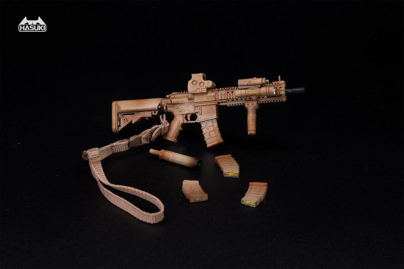 HASUKI WM-04C Assault Rifle Set Desert Camouflage 1/12 Action Figure Option Part