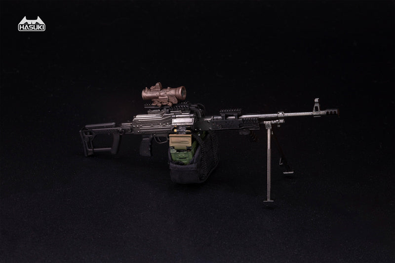 HASUKI WM-05A Regular Machine Gun Set Metal Black 1/12 Action Figure Option Part
