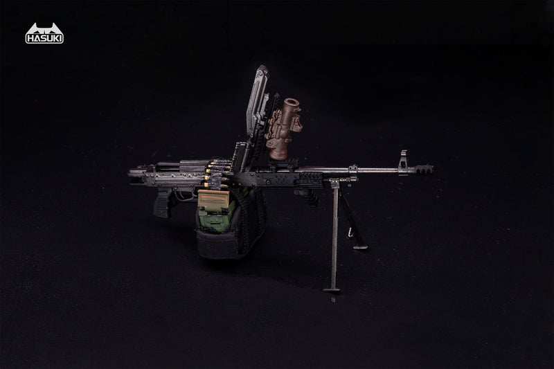 HASUKI WM-05A Regular Machine Gun Set Metal Black 1/12 Action Figure Option Part