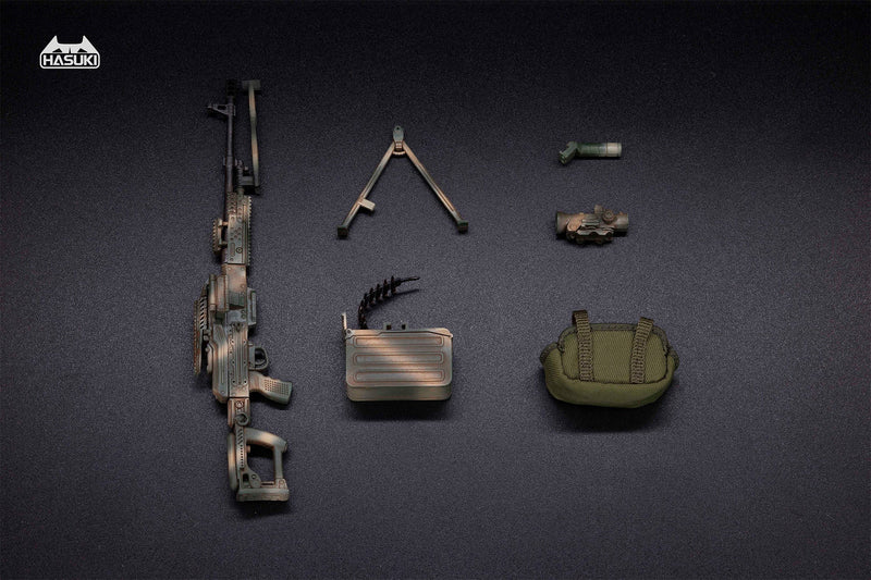 WM-05C Regular Machine Gun Set Jungle Camouflage 1/12 Action Figure Option Part