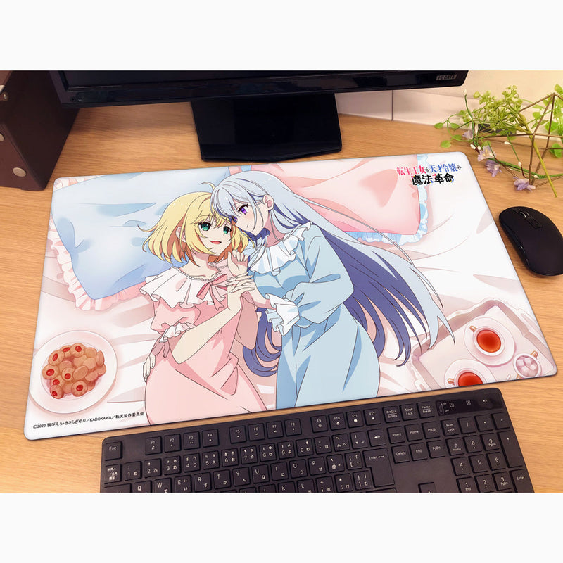 Anisphia & Euphyllia Bed Smiling ver. New Illustration Rubber Mat JAPAN