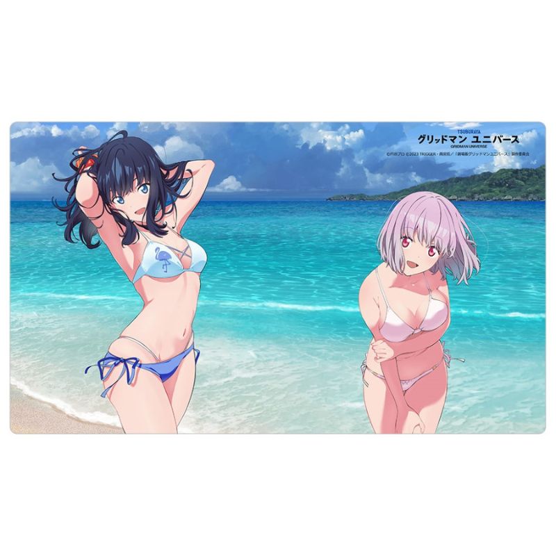 GRIDMAN UNIVERSE Rikka & Akane Swimsuit New Illustration Rubber Mat JAPAN