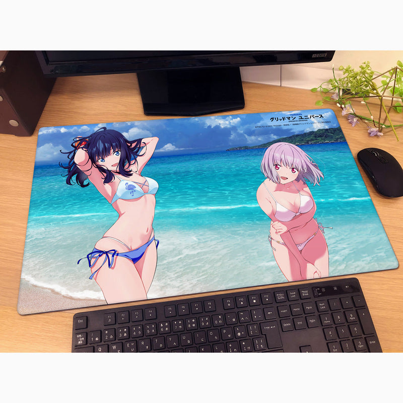 GRIDMAN UNIVERSE Rikka & Akane Swimsuit New Illustration Rubber Mat JAPAN