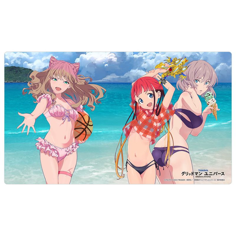 GRIDMAN UNIVERSE Yume & Chise & Mujina Swimsuit New Illustration Rubber Mat