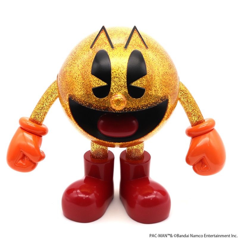 ELECTRIC TOYS SOFVIPS Pac Man Clear Yellow Glitter Figure JAPAN OFFICIAL