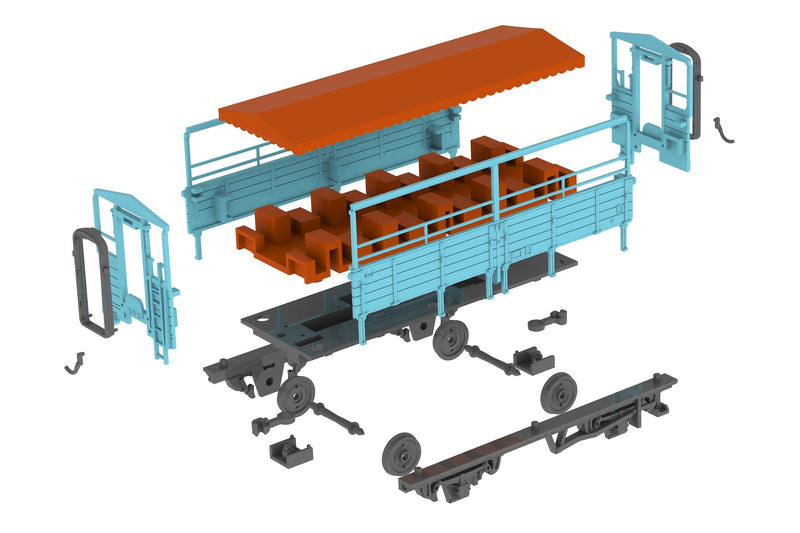 Plum Trolley Train Blue 1/80 Model Kit JAPAN OFFICIAL