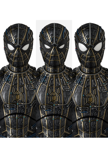 Medicom Toy MAFEX No.308 Spider Man Black & Gold Suit Action Figure JAPAN
