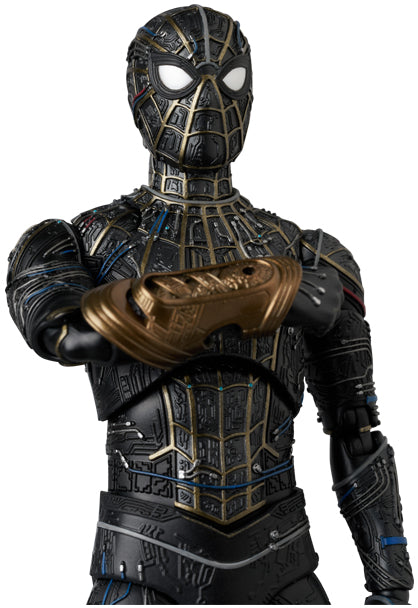 Medicom Toy MAFEX No.308 Spider Man Black & Gold Suit Action Figure JAPAN