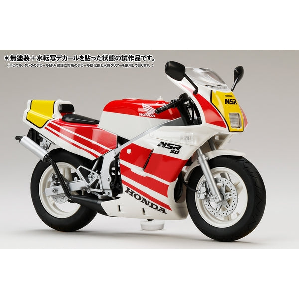 HJM Bike Series No1 Honda NSR50 '89 Ross White x Fighting Red 1/12 Model Kit
