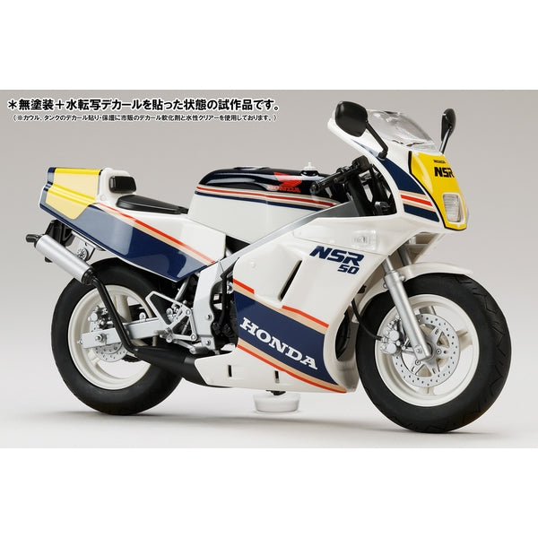 HJM Bike No3 Honda NSR50 '89 Ross White x Seychelles Night Blue 1/12 Model Kit