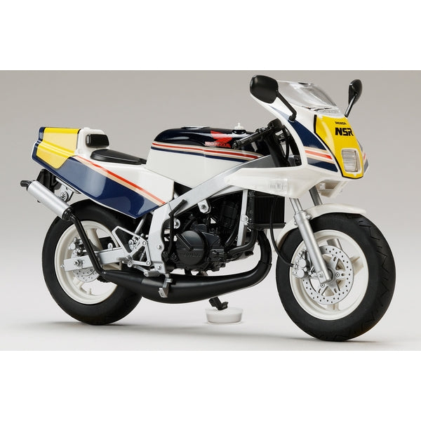 HJM Bike No3 Honda NSR50 '89 Ross White x Seychelles Night Blue 1/12 Model Kit