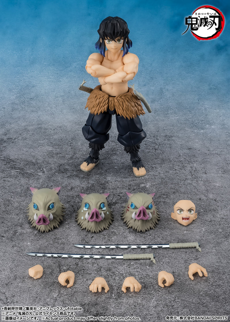 BANDAI S.H.Figuarts Demon Slayer Inosuke Hashibira Action Figure JAPAN OFFICIAL