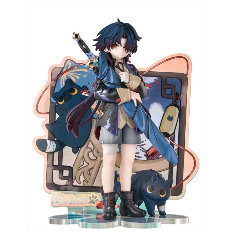 RIBOSE RISE UP+ Honkai Star Rail Chibi Cat Series Blade Ver. Figure JAPAN