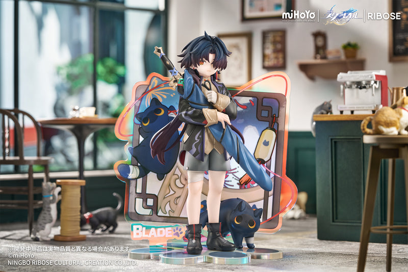 RIBOSE RISE UP+ Honkai Star Rail Chibi Cat Series Blade Ver. Figure JAPAN