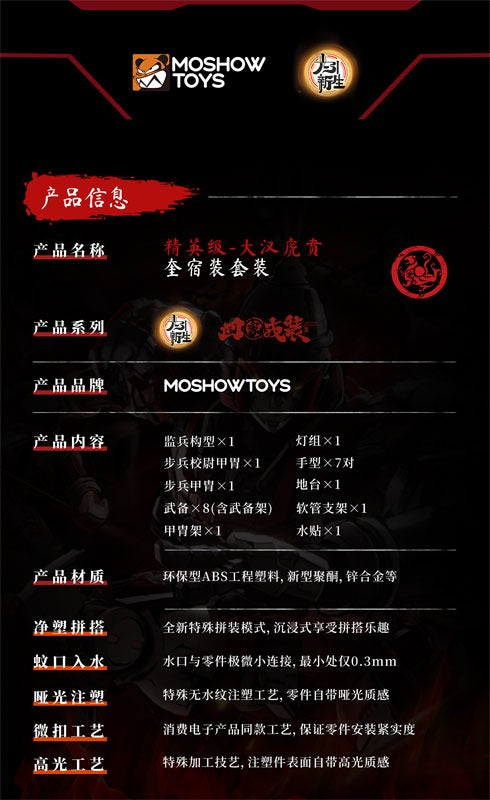 MOSHOWTOYS Elite Class Da Han Hu Ben Kui Su Zhuang Set Model Kit JAPAN OFFICIAL