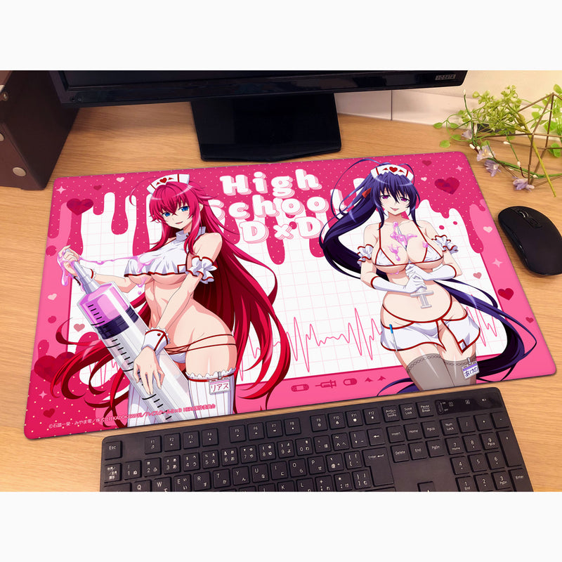 High School D x D HERO Rias & Akeno White Nurse New Illustration Rubber Mat
