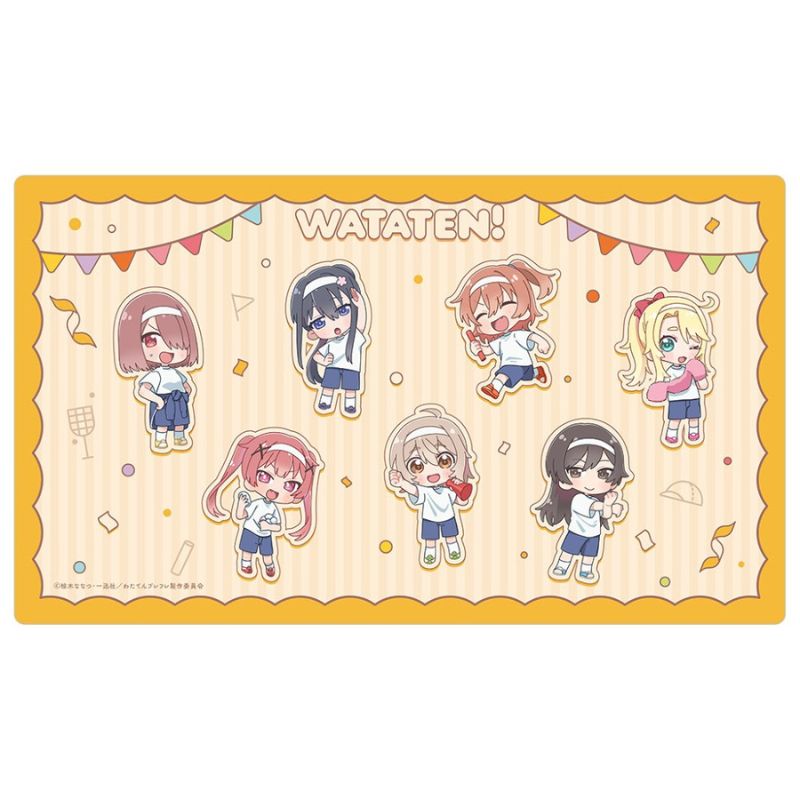 Curtain Damashii Wataten! Mini Chara Sports Day New Illustration Rubber Mat
