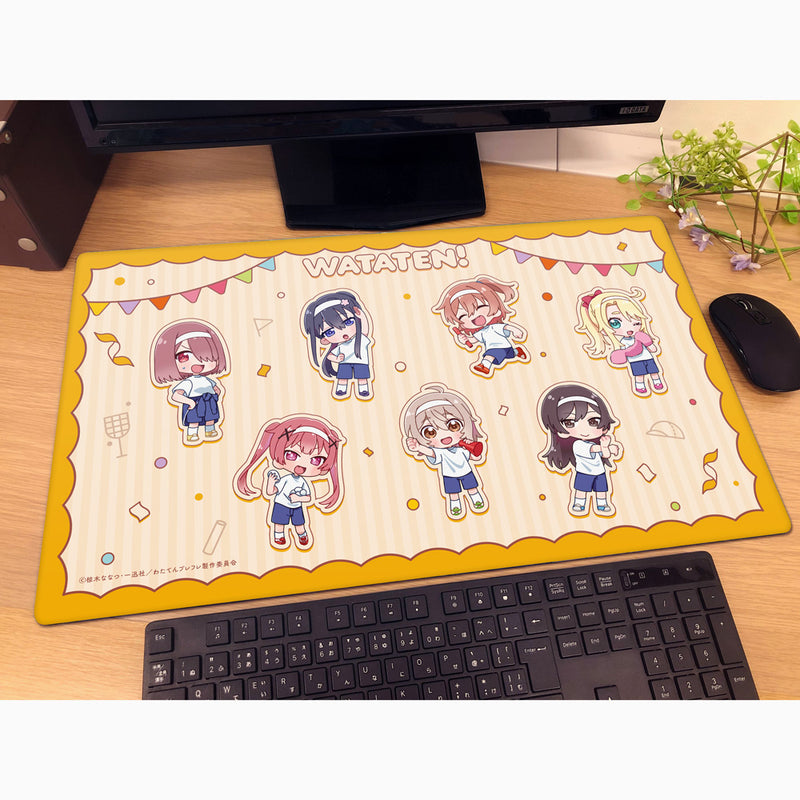 Curtain Damashii Wataten! Mini Chara Sports Day New Illustration Rubber Mat