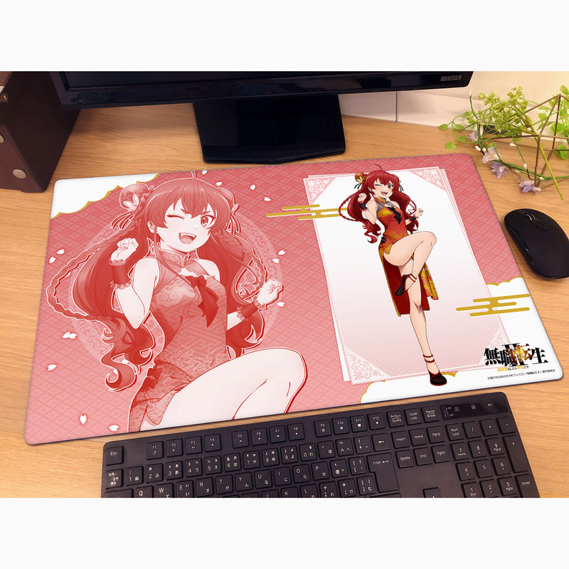 Curtain Damashii Mushoku Tensei Eris Chinese Dress New Illustration Rubber Mat