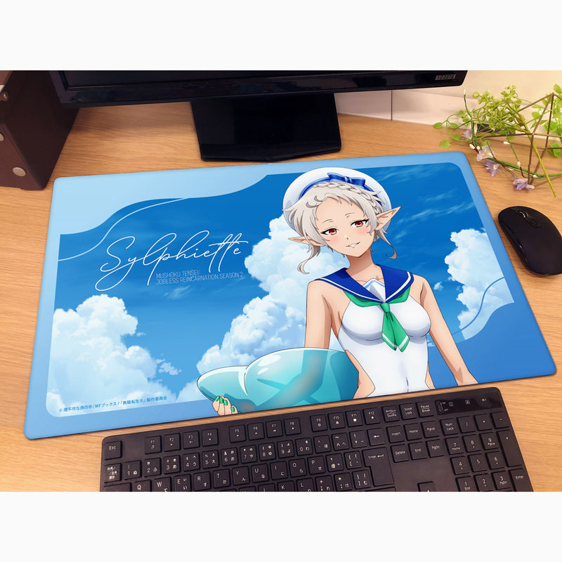 Mushoku Tensei Sylphiette Marine Sailor Swimsuit New Illustration Rubber Mat