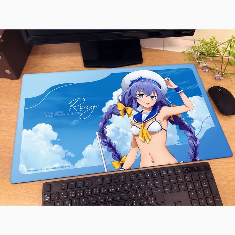 Mushoku Tensei Roxy Marine Sailor Swimsuit New Illustration Rubber Mat JAPAN