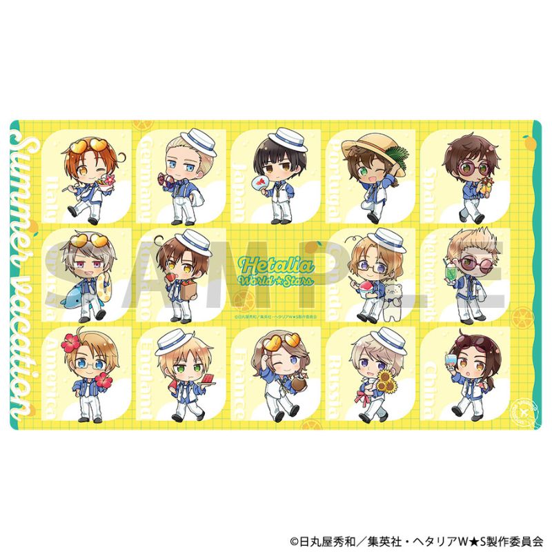 Parflette Hetalia World Stars Summer Vacation Rubber Mat JAPAN OFFICIAL
