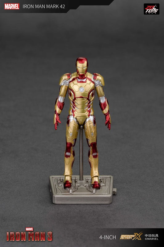 ZD Toys 4 Inch Iron Man MK42 Figure JAPAN OFFICIAL