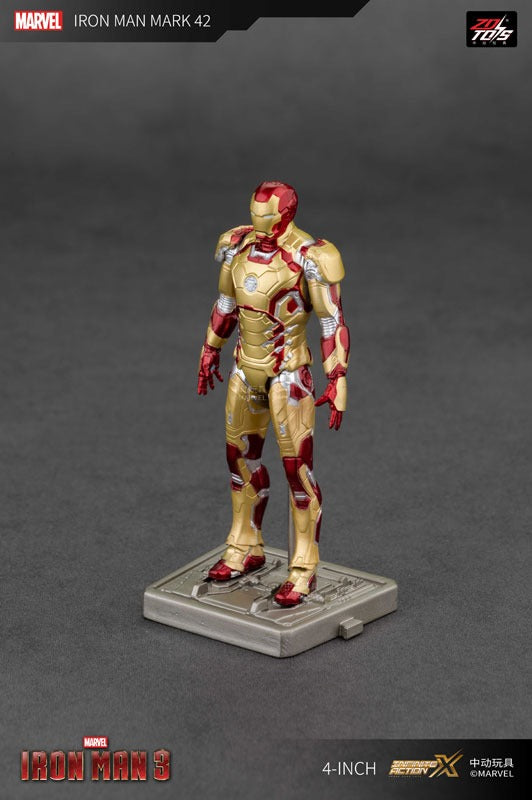 ZD Toys 4 Inch Iron Man MK42 Figure JAPAN OFFICIAL